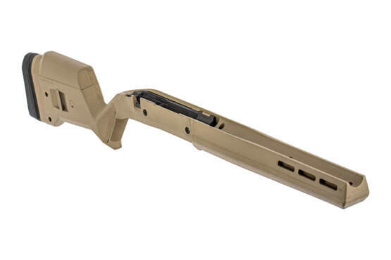 The Magpul FDE Hunter 700 Rifle stock features an M-LOK compatible forend